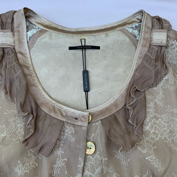 Elie Tahari Caressa Silk and Lace Jacket - Picture 4 of 15